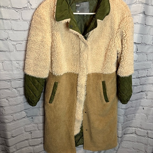 Anthropologie Sherpa Color Block Jacket - Picture 3 of 7